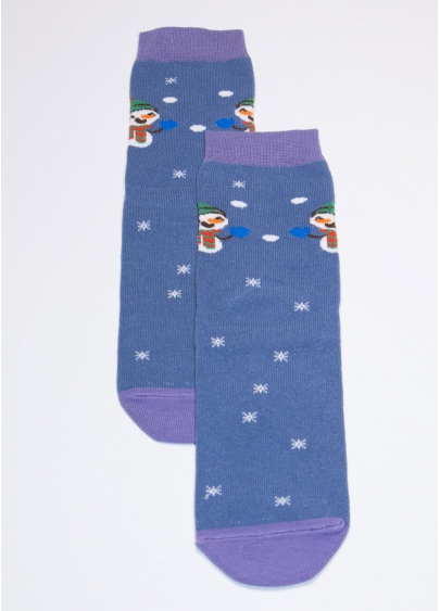Новорічні жіночі шкарпетки WS3C-NEW YEAR-008 moonlight blue (синій)