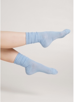 Високі шкарпетки в рубчик WS4 RIB baby blue (блакитний)