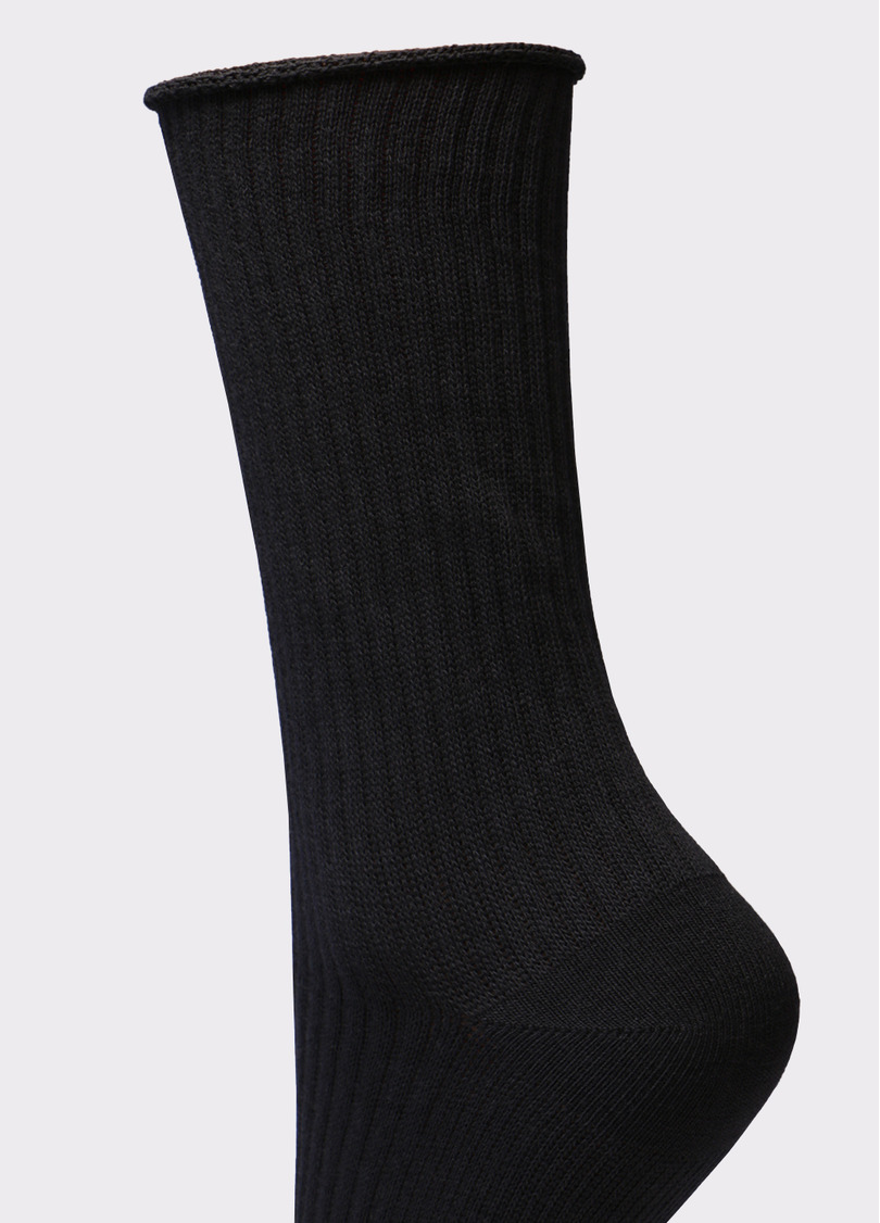 Жіночі високі шкарпетки WS4 RIB black (чорний)