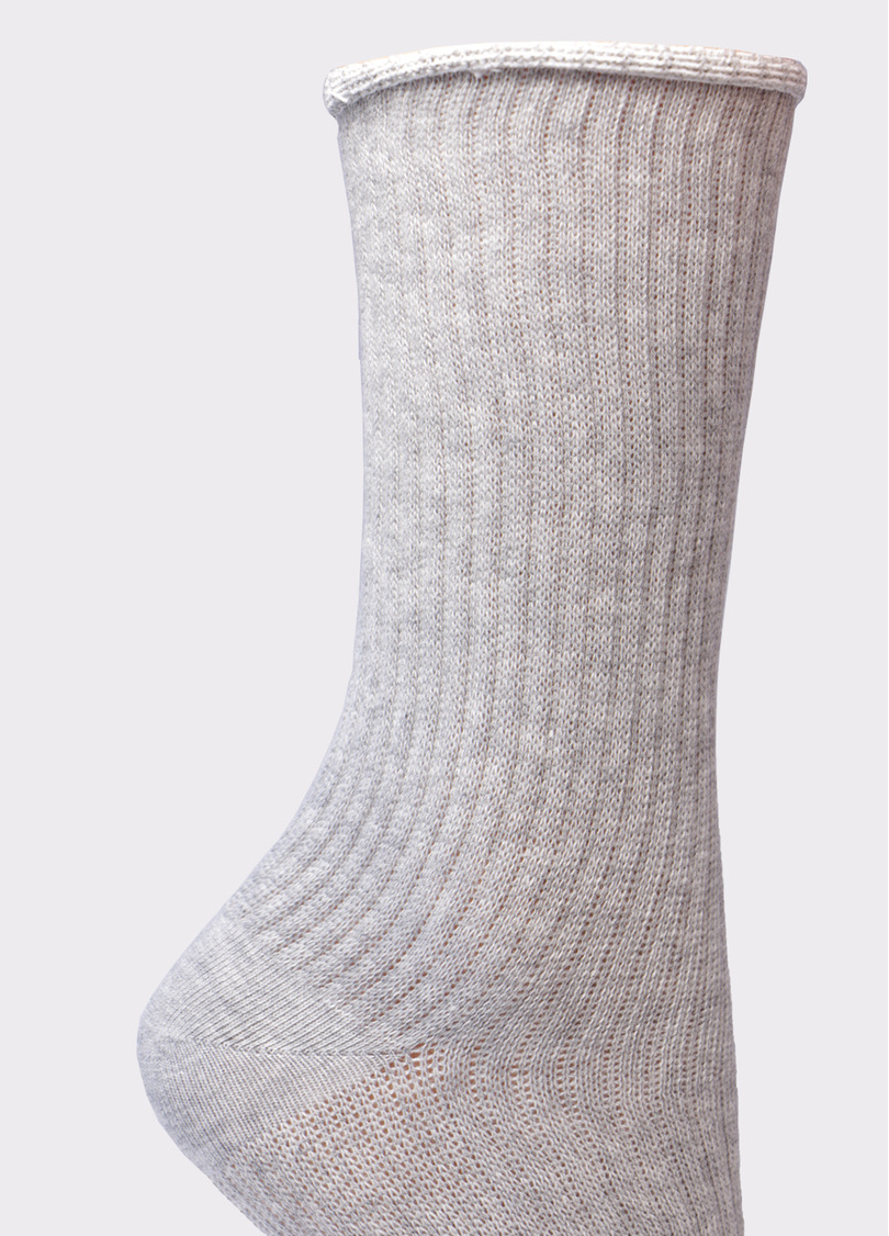 Носки длинные в рубчик WS4 RIB MELANGE light grey melange (серый)