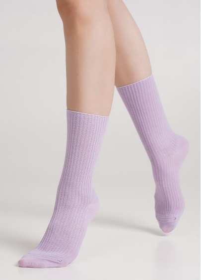 Высокие носки в рубчик WS4 RIB lilac (фиолетовый)