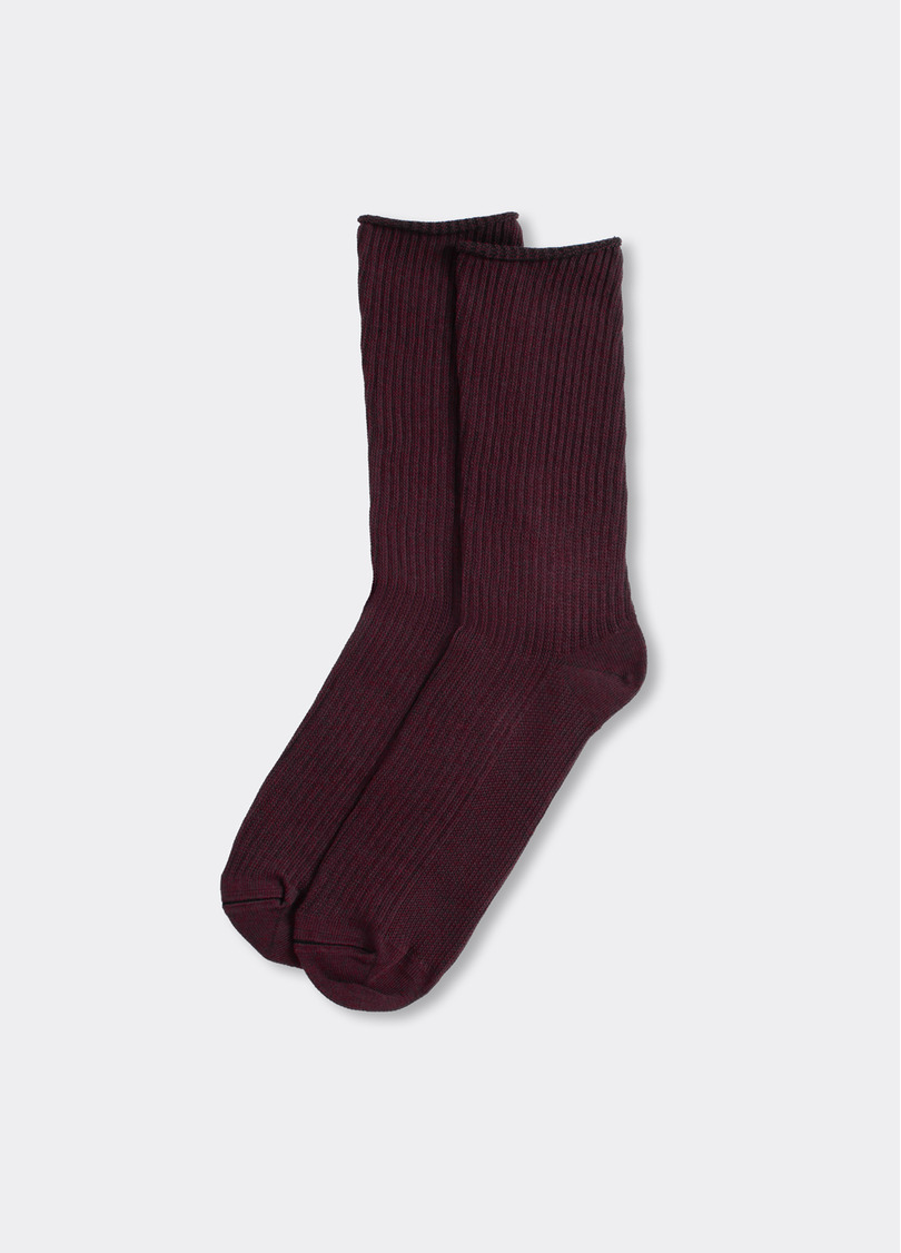 Женские высокие носки WS4 RIB marsala (бордовый)
