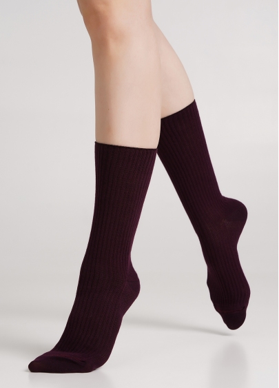 Високі шкарпетки в рубчик WS4 RIB vintage grape (фіолетовий)