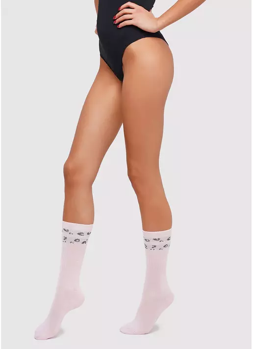 Длинные носки женские WS4 STRONG 021 pearl (розовый)