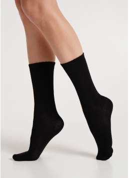 Високі шкарпетки жіночі WS4 STRONG CLASSIC black (чорний)