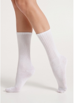 Высокие носки женские WS4 STRONG CLASSIC white (белый)