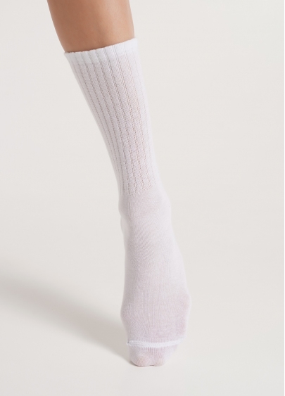 Високі шкарпетки жіночі WS4 STRONG CLASSIC white (білий)