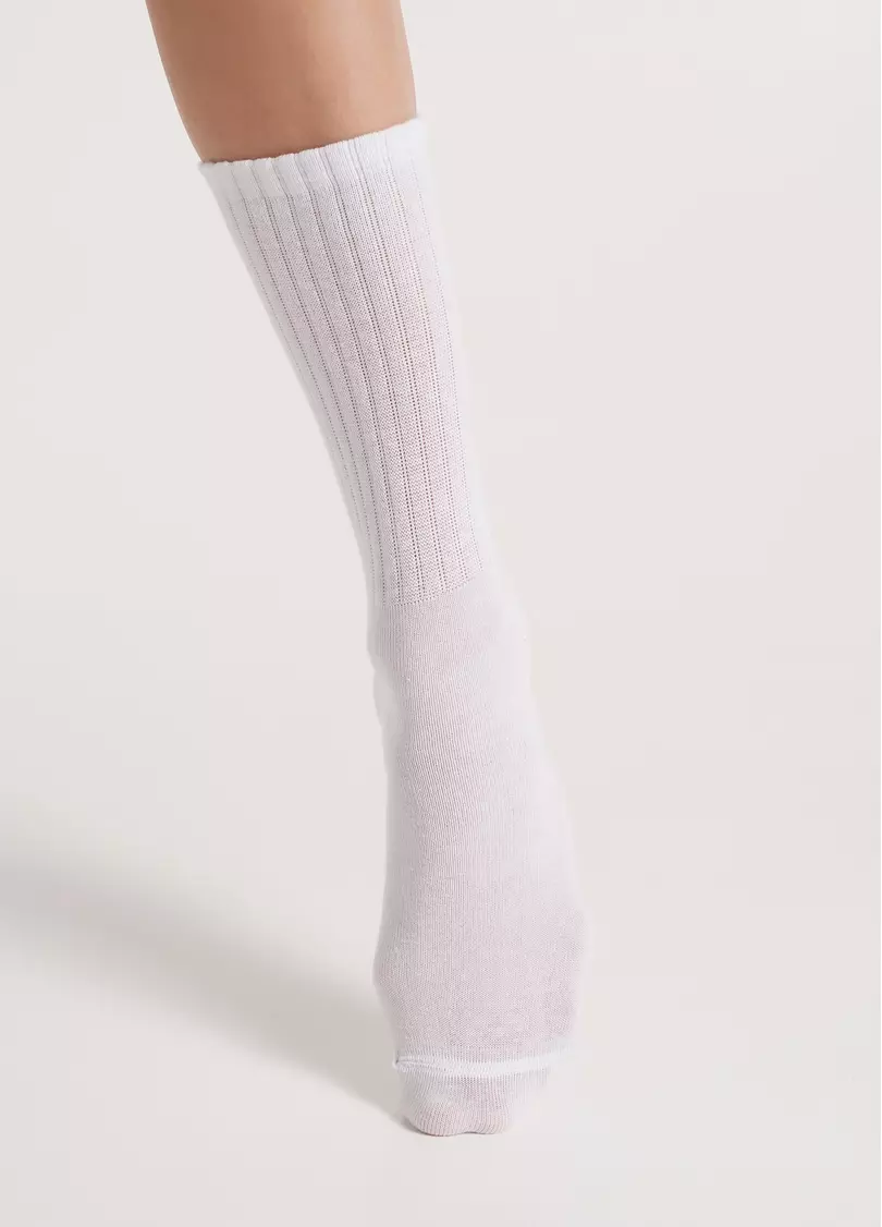 Высокие носки женские WS4 STRONG CLASSIC white (белый)