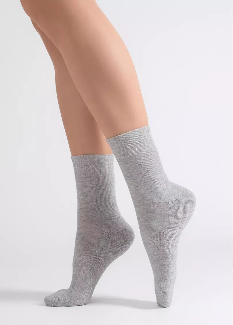 Жіночі спортивні шкарпетки WS3 TERRY SPORT 006 silver melange (сірий)