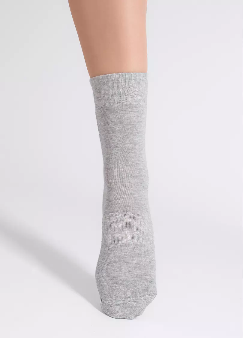 Жіночі спортивні шкарпетки WS3 TERRY SPORT 006 silver melange (сірий)