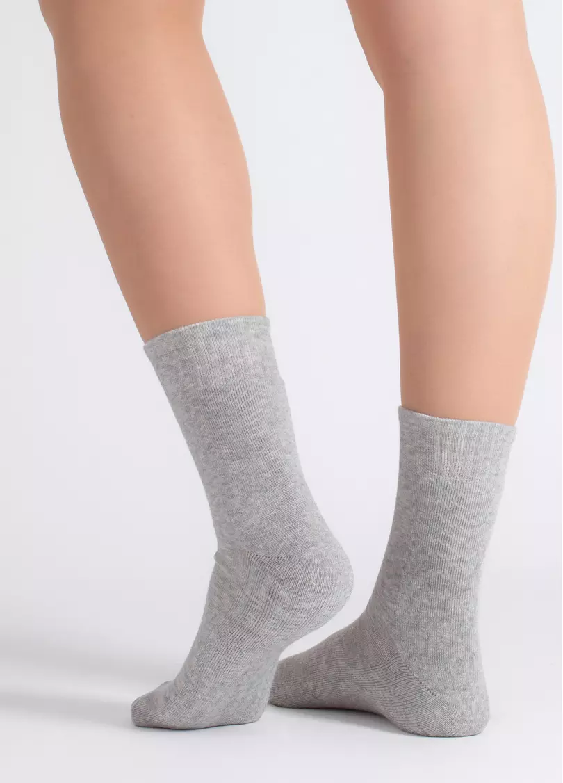 Жіночі спортивні шкарпетки WS3 TERRY SPORT 006 silver melange (сірий)