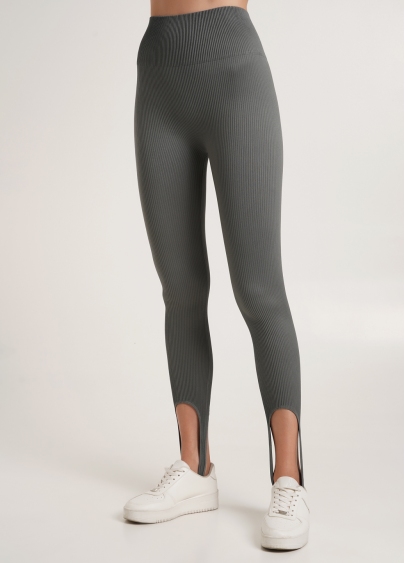 Легінси в рубчик зі штрипками LEGGINGS RIB STRIPE graphite (сірий) GIULIA x Lichi by Lichi