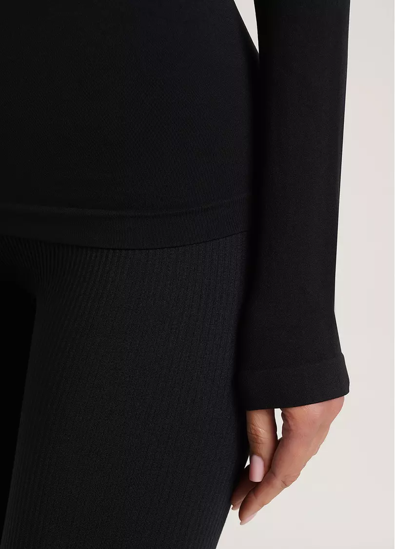 Лонгслив бесшовный LONGSLEEVE black (черный) GIULIA x Lichi by Lichi