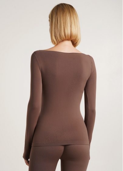 Лонгслів безшовний LONGSLEEVE chocolate (коричневий) GIULIA x Lichi by Lichi