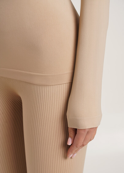 Лонгслив бесшовный LONGSLEEVE nude (бежевый) GIULIA x Lichi by Lichi
