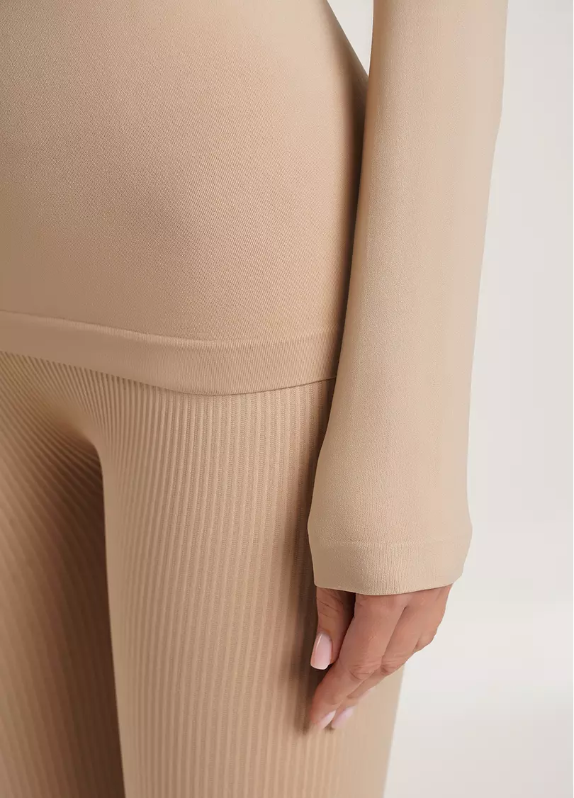 Лонгслів безшовний LONGSLEEVE nude (бежевий) GIULIA x Lichi by Lichi