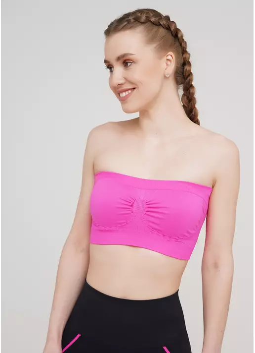 Топ бандо BANDEAU (неоновий рожевий)