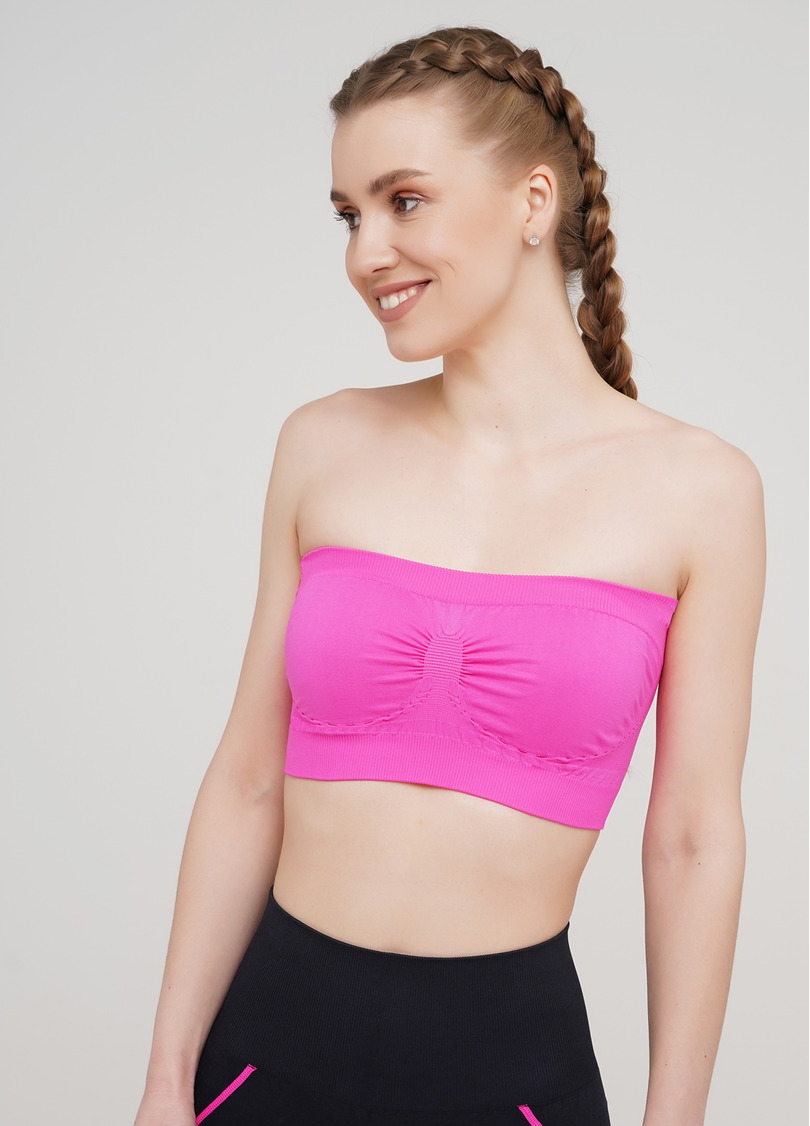 Топ бандо BANDEAU (неоновый розовый)