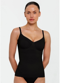 Безшовна майка з легкою корекцією CAMI SHAPEWEAR black (чорний)