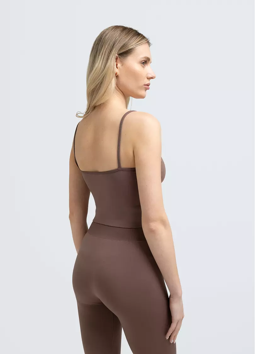 Майка CAMISOLE BRA EFFECT deep taupe (коричневий)