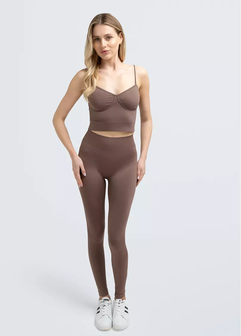 Майка CAMISOLE BRA EFFECT deep taupe (коричневий)