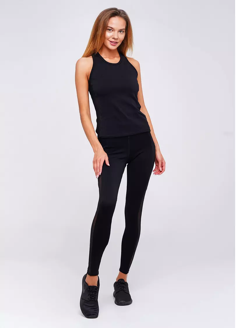 Жіноча спортивна майка для фітнесу CANOTTA NET 01 (чорний)