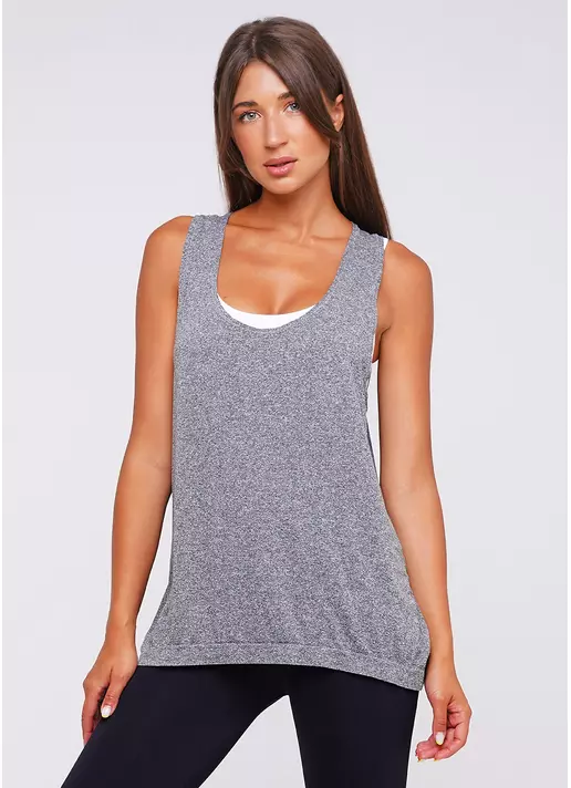 Женские спортивные майки для фитнеса CANOTTA SPORT MELANGE COLOR (серый) Женские спортивные майки для фитнеса CANOTTA SPORT MELANGE COLOR (серый)