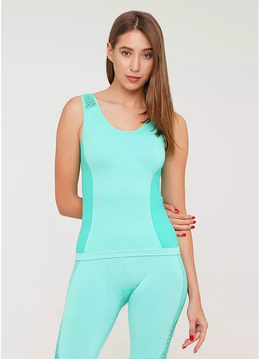 Майка спортивная женская CANOTTA SPORT RETE ESSENTIAL (зеленый)