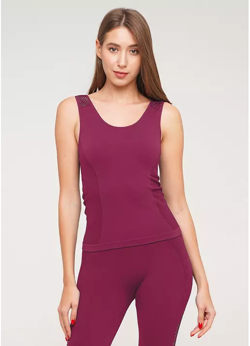 Майка спортивная женская CANOTTA SPORT RETE ESSENTIAL (бордовый)