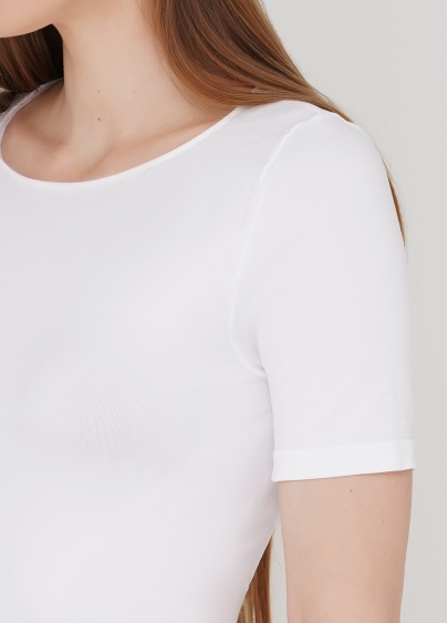 Укорочена безшовна футболка CROP T-SHIRT (білий)