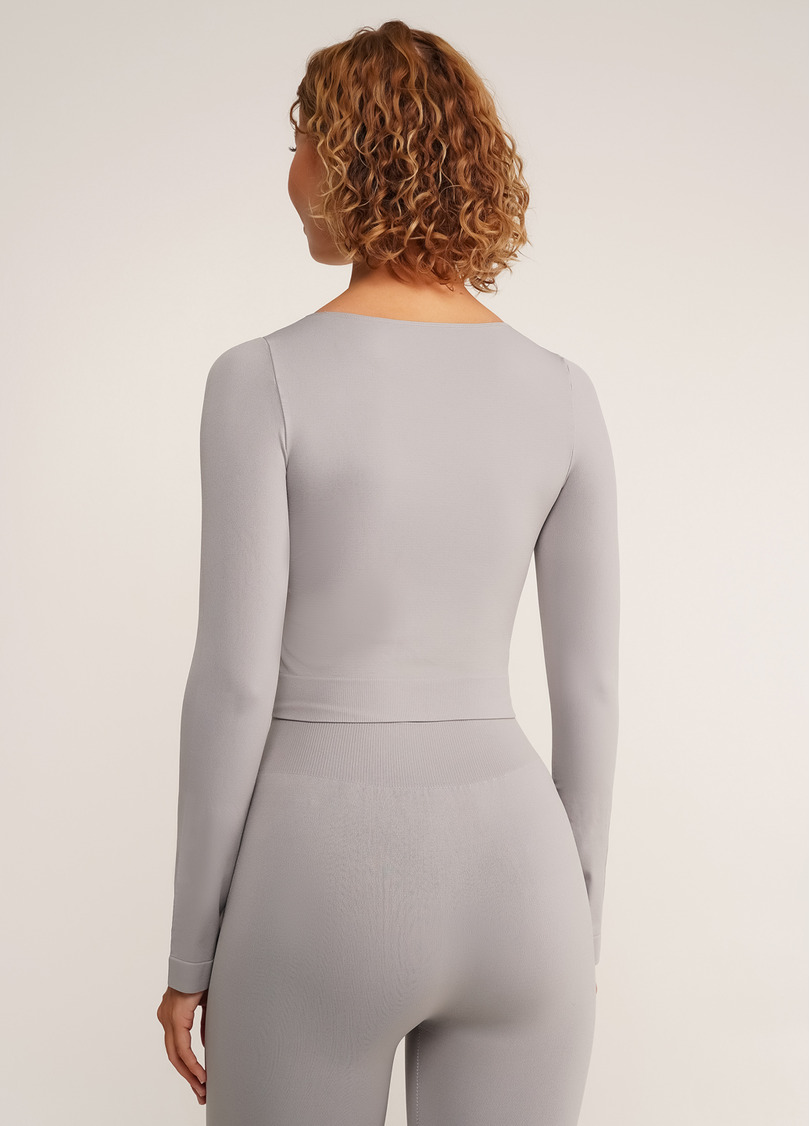 Спортивный топ с длинными рукавами CROP TOP griffin (серый)