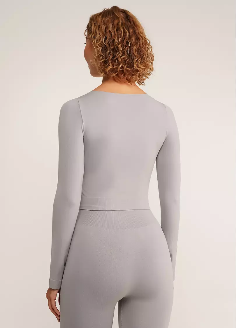 Спортивный топ с длинными рукавами CROP TOP griffin (серый)