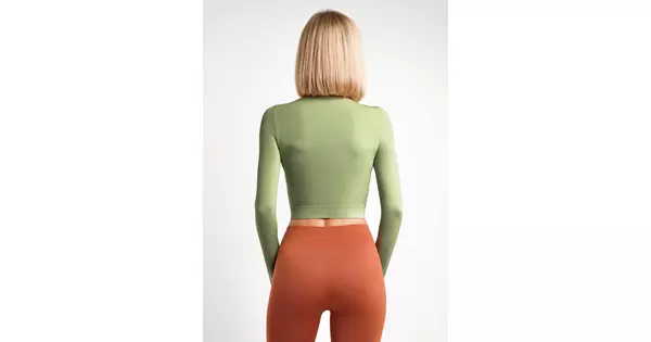 Спортивный топ с длинными рукавами CROP TOP kohlradi (зеленый