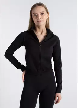 Лонгслів на блискавці JACKET black (чорний)