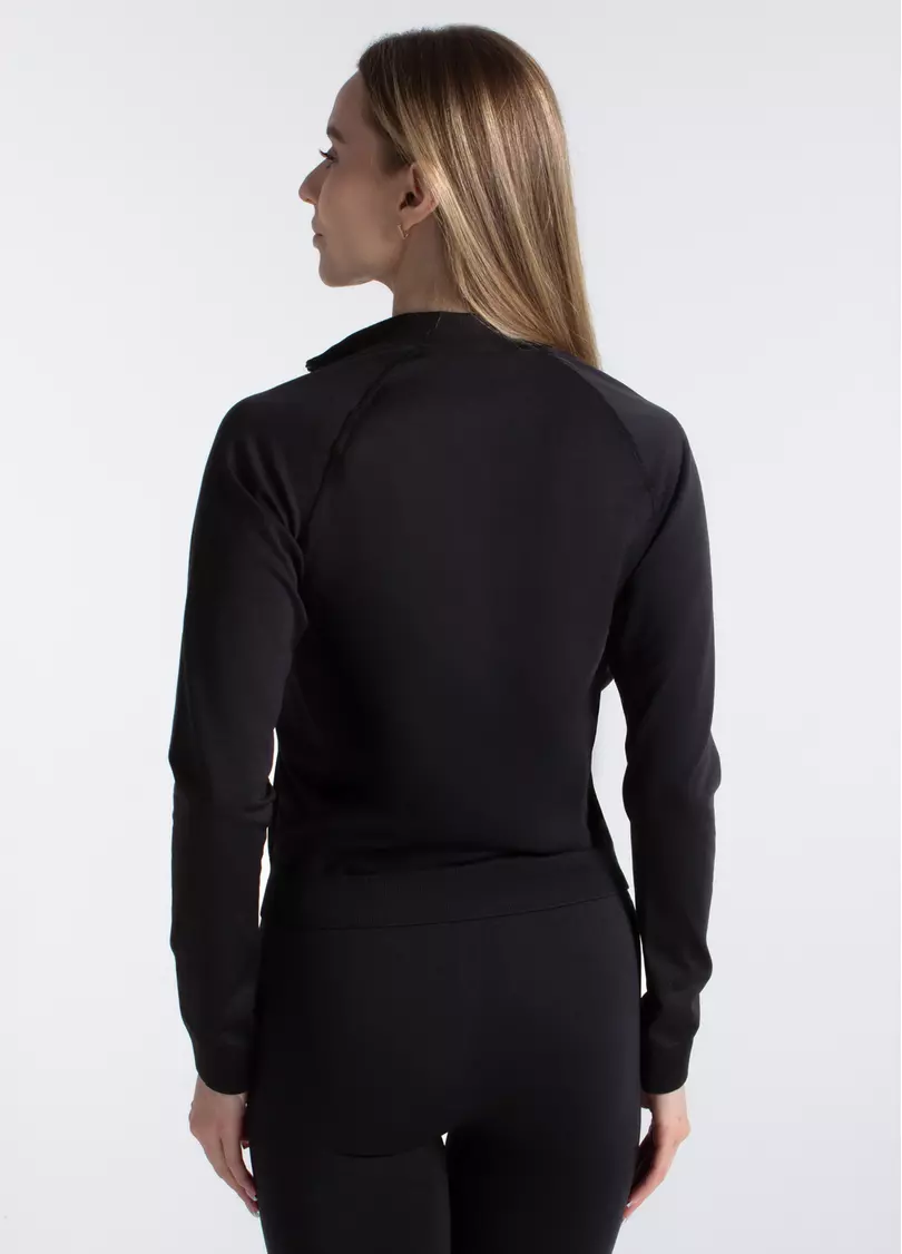 Лонгслів на блискавці JACKET black (чорний)