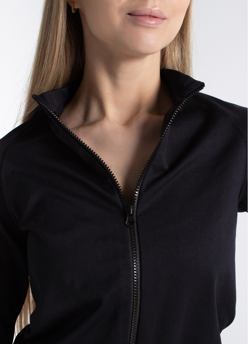 Лонгслів на блискавці JACKET black (чорний)