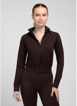 Лонгслів на блискавці JACKET hot chocolate (коричневий) Лонгслів на блискавці JACKET hot chocolate (коричневий)