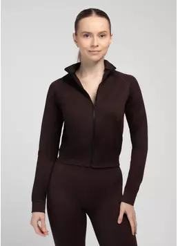 Лонгслів на блискавці JACKET hot chocolate (коричневий) Лонгслів на блискавці JACKET hot chocolate (коричневий)