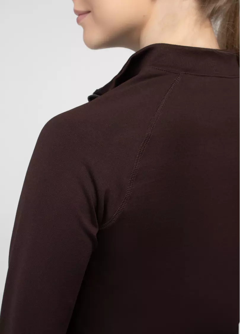 Лонгслив на молнии JACKET hot chocolate (коричневый)