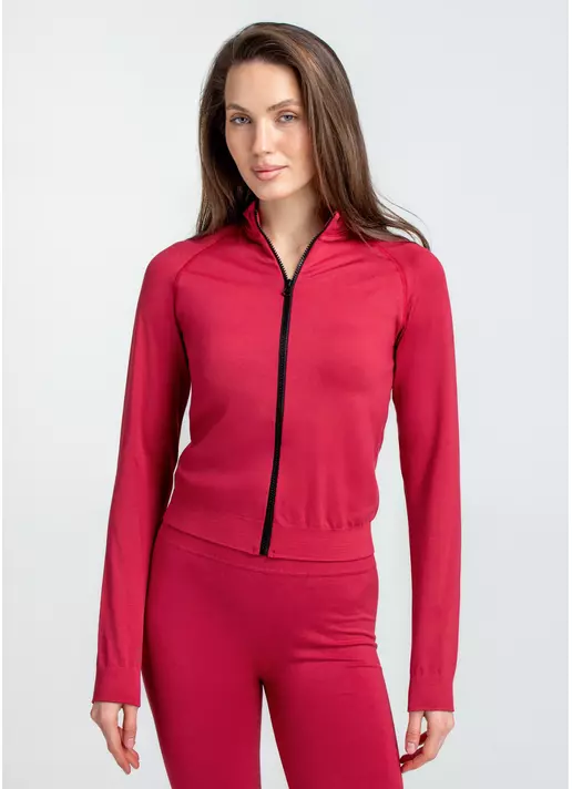 Лонгслів на блискавці JACKET winterberry (червоний)