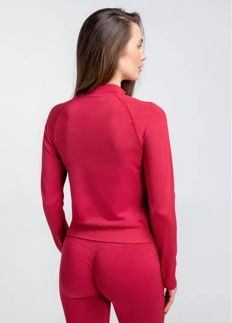 Лонгслів на блискавці JACKET winterberry (червоний)