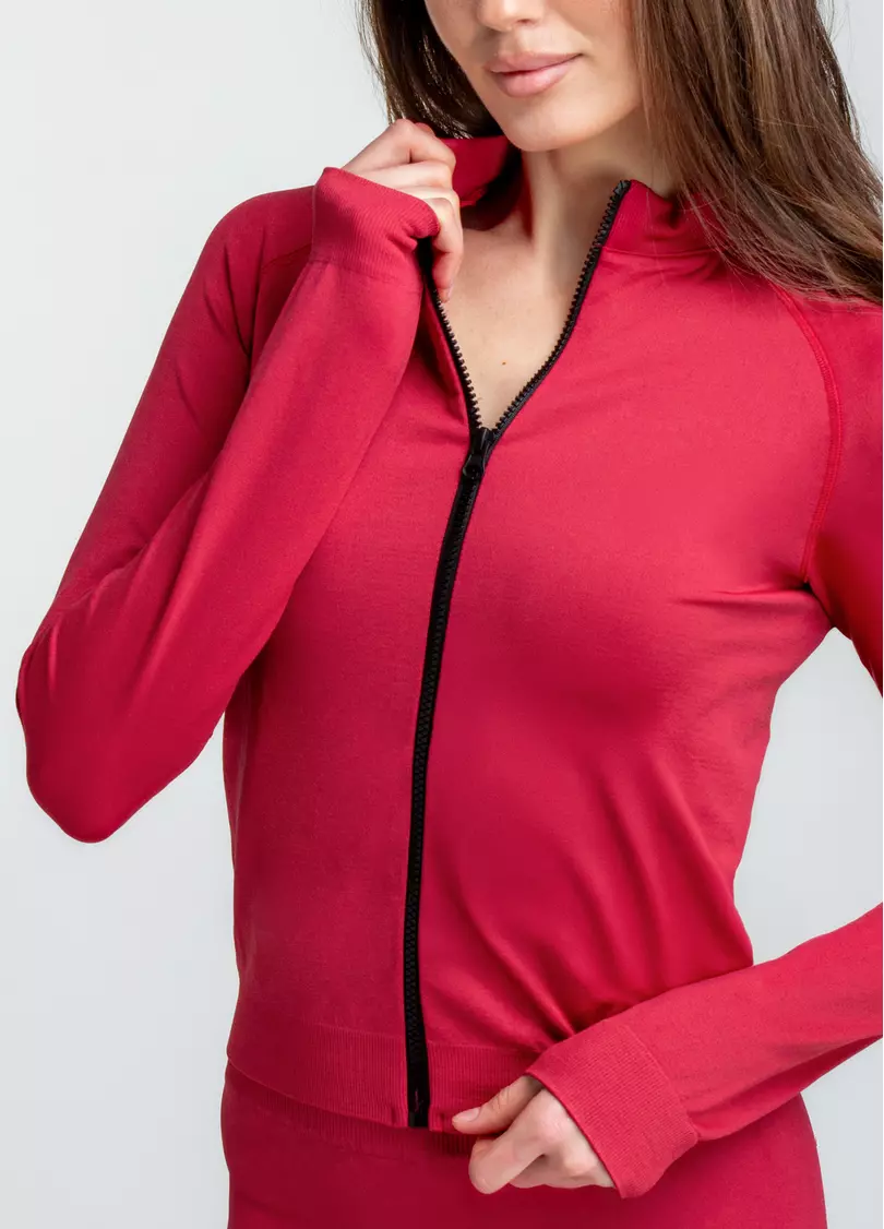 Лонгслів на блискавці JACKET winterberry (червоний)