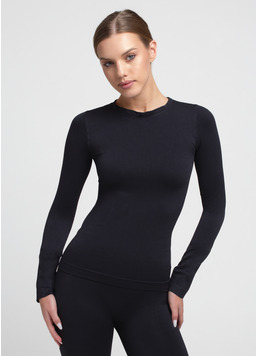 Бесшовный лонгслив LONGSLEEVE 01 black (черный)