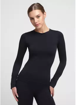 Бесшовный лонгслив LONGSLEEVE 01 black (черный)