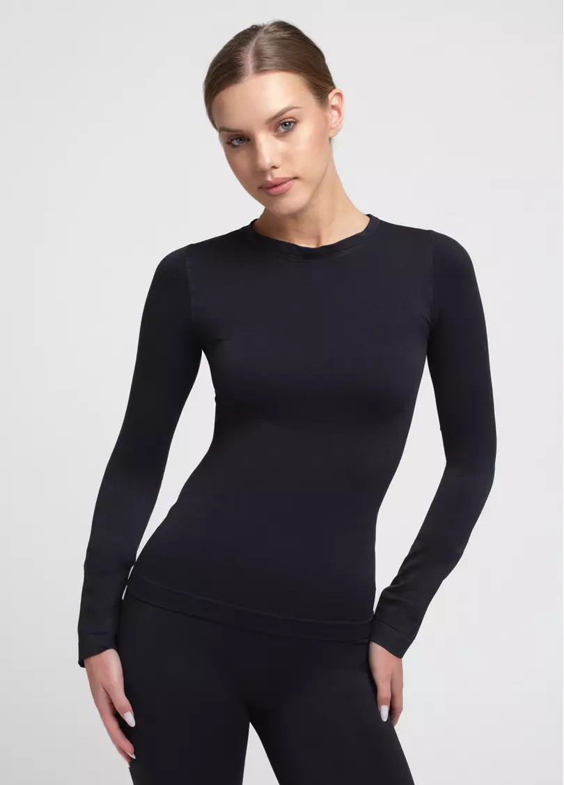 Безшовний лонгслів LONGSLEEVE 01 black (чорний)