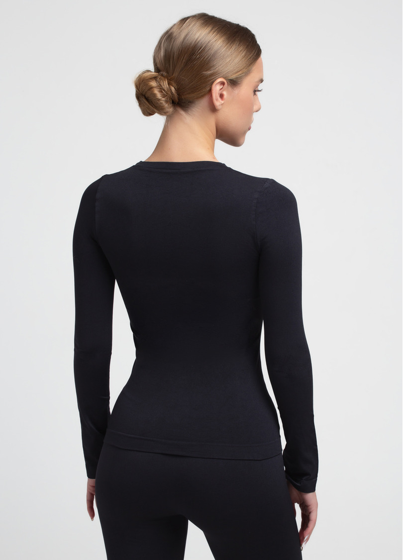 Бесшовный лонгслив LONGSLEEVE 01 black (черный)