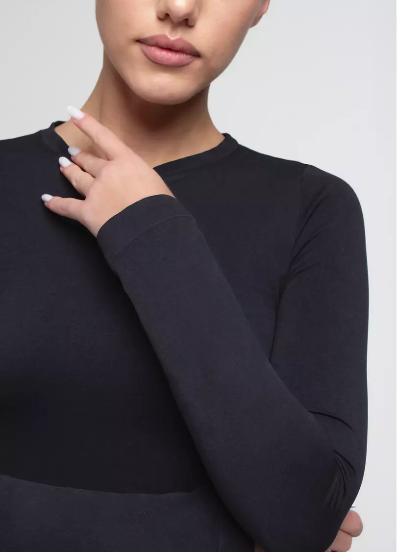 Безшовний лонгслів LONGSLEEVE 01 black (чорний)