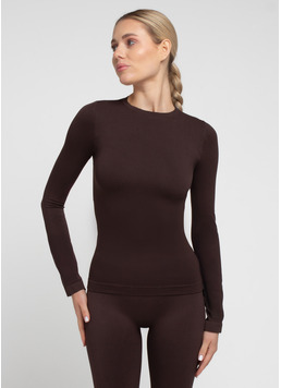 Бесшовный лонгслив LONGSLEEVE 01 hot chocolate (коричневый) Бесшовный лонгслив LONGSLEEVE 01 hot chocolate (коричневый)