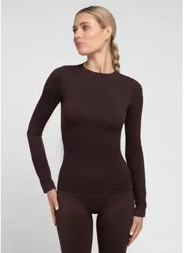 Безшовний лонгслів LONGSLEEVE 01 hot chocolate (коричневий) Безшовний лонгслів LONGSLEEVE 01 hot chocolate (коричневий)