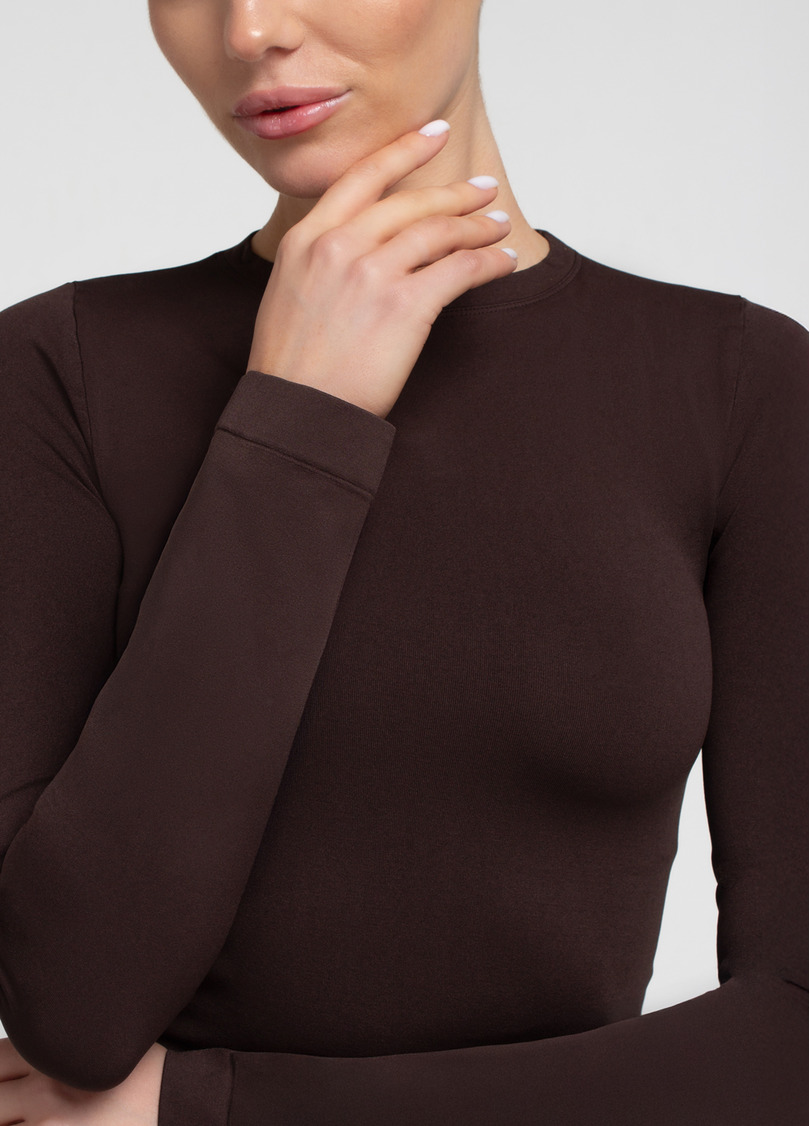 Бесшовный лонгслив LONGSLEEVE 01 hot chocolate (коричневый)
